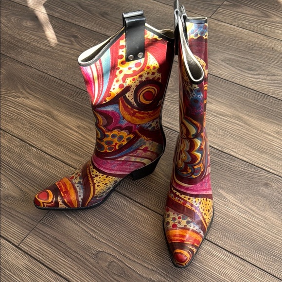 Nomad Yippy rain boots Turquoise Monet color - Picture 2 of 9